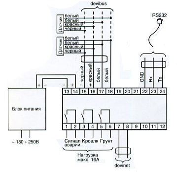 Схема подключения терморегулятора devireg D-850